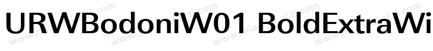 URWBodoniW01 BoldExtraWide字体转换